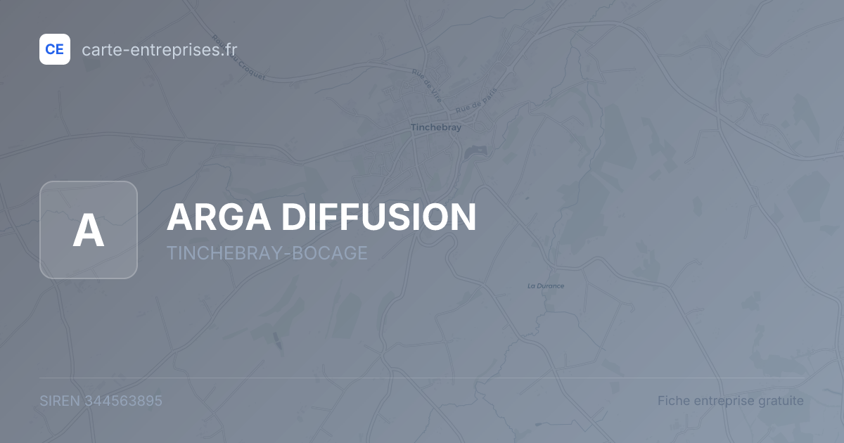 ARGA DIFFUSION — 344563895 — fiche entreprise