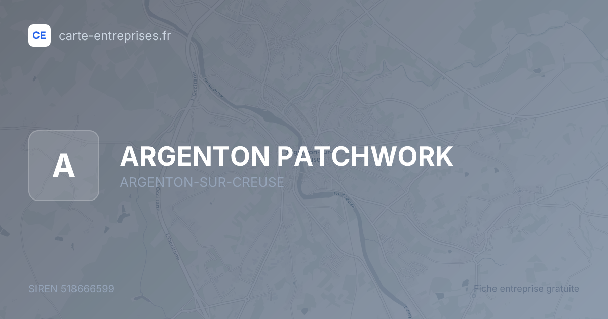 ARGENTON PATCHWORK — 518666599 — fiche entreprise