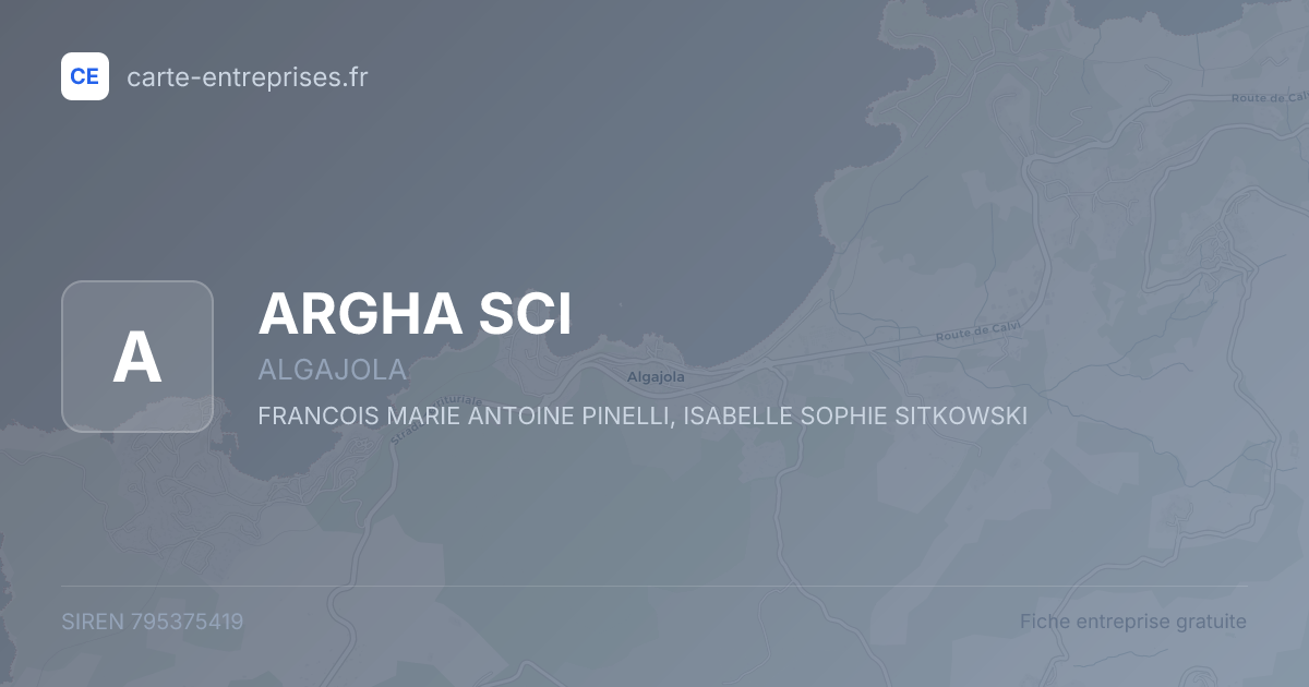 ARGHA SCI — 795375419 — fiche entreprise