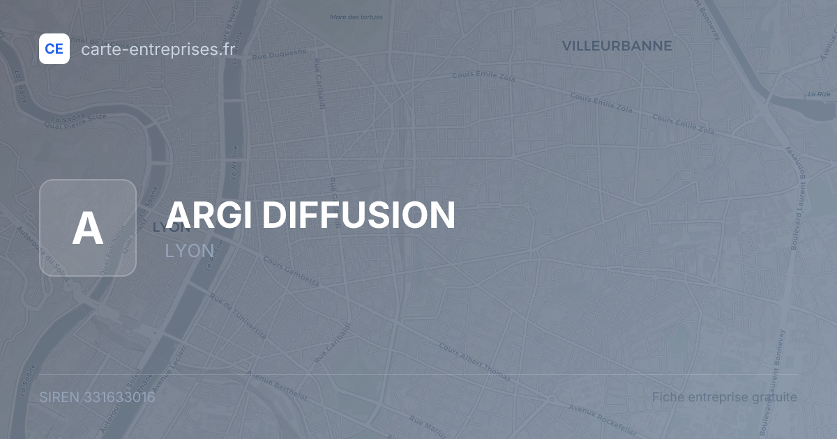 ARGI DIFFUSION — 331633016 — fiche entreprise