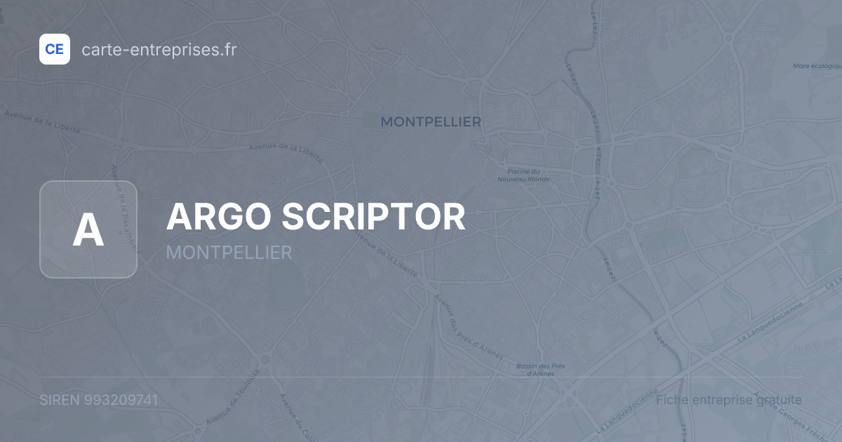 ARGO SCRIPTOR — 993209741 — fiche entreprise
