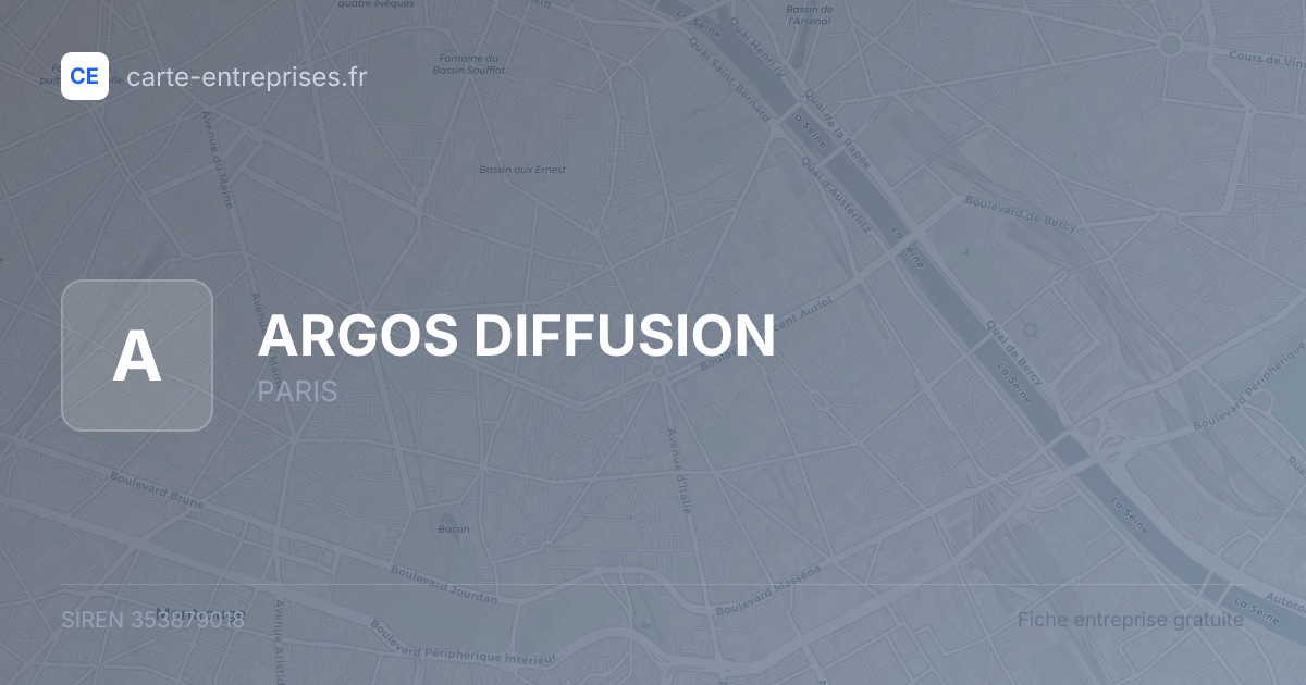 ARGOS DIFFUSION — 353879018 — fiche entreprise
