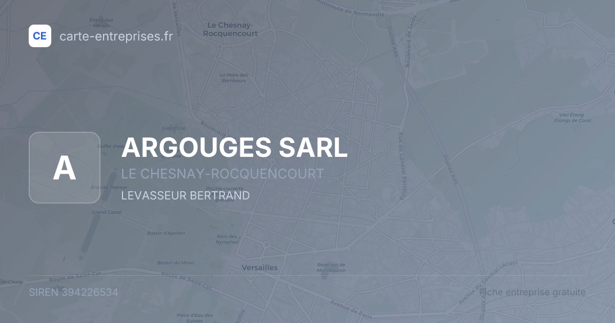 ARGOUGES SARL — 394226534 — fiche entreprise