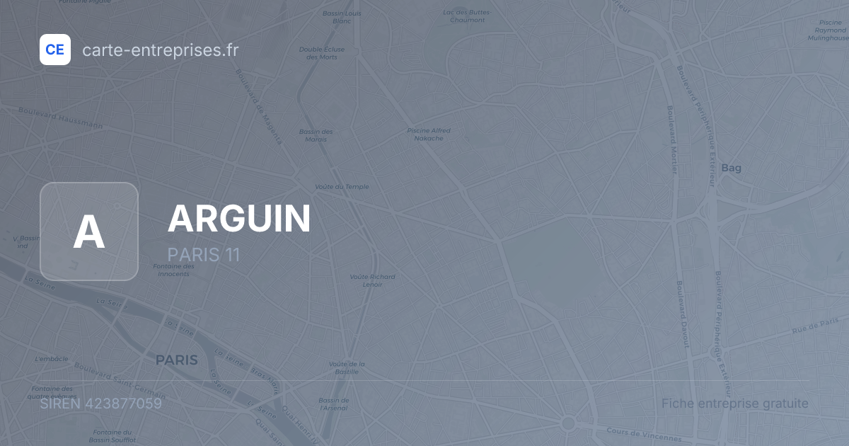 ARGUIN — 423877059 — fiche entreprise