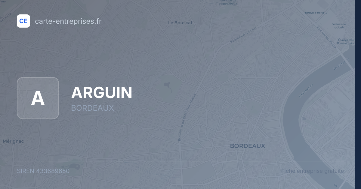 ARGUIN — 433689650 — fiche entreprise