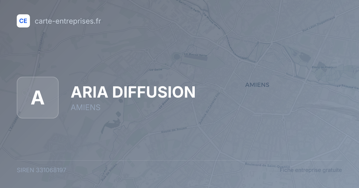 ARIA DIFFUSION — 331068197 — fiche entreprise