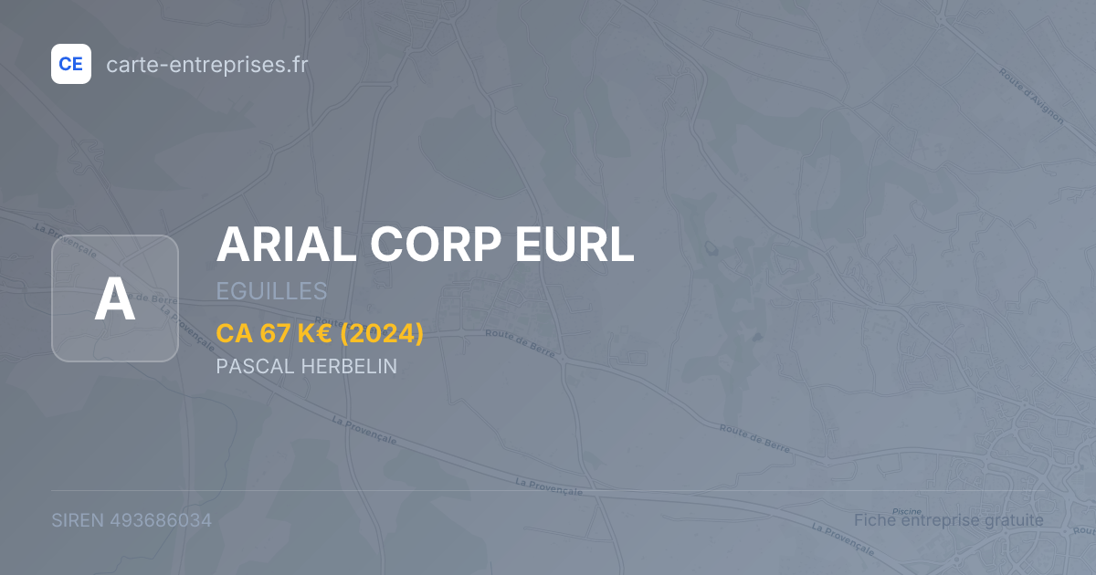 ARIAL CORP EURL — 493686034 — fiche entreprise