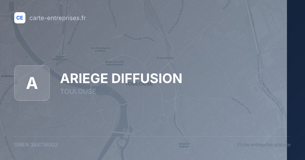 ARIEGE DIFFUSION — 384718003 — fiche entreprise
