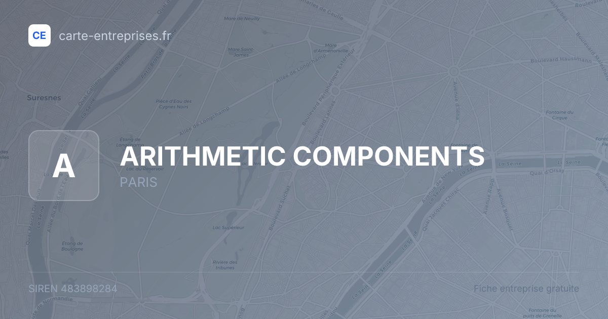 ARITHMETIC COMPONENTS — 483898284 — fiche entreprise