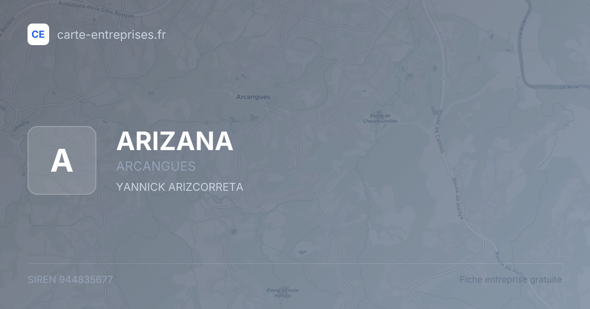 ARIZANA — 944835677 — fiche entreprise
