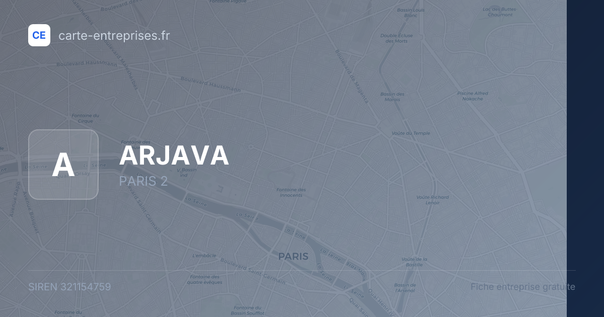 ARJAVA — 321154759 — fiche entreprise