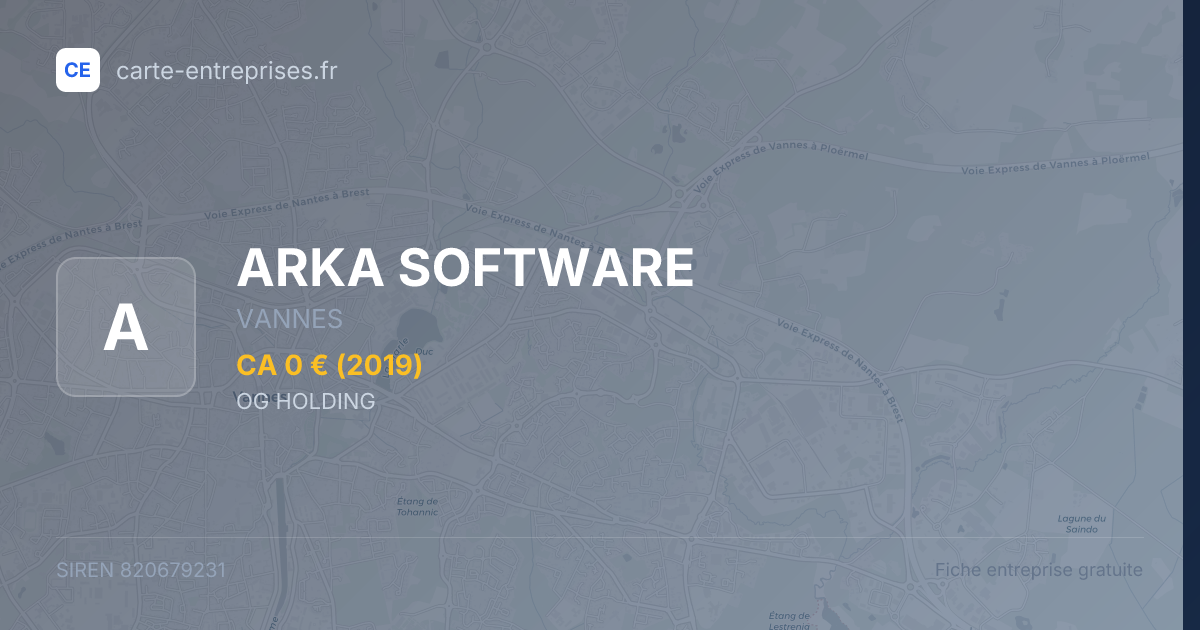 ARKA SOFTWARE — 820679231 — fiche entreprise