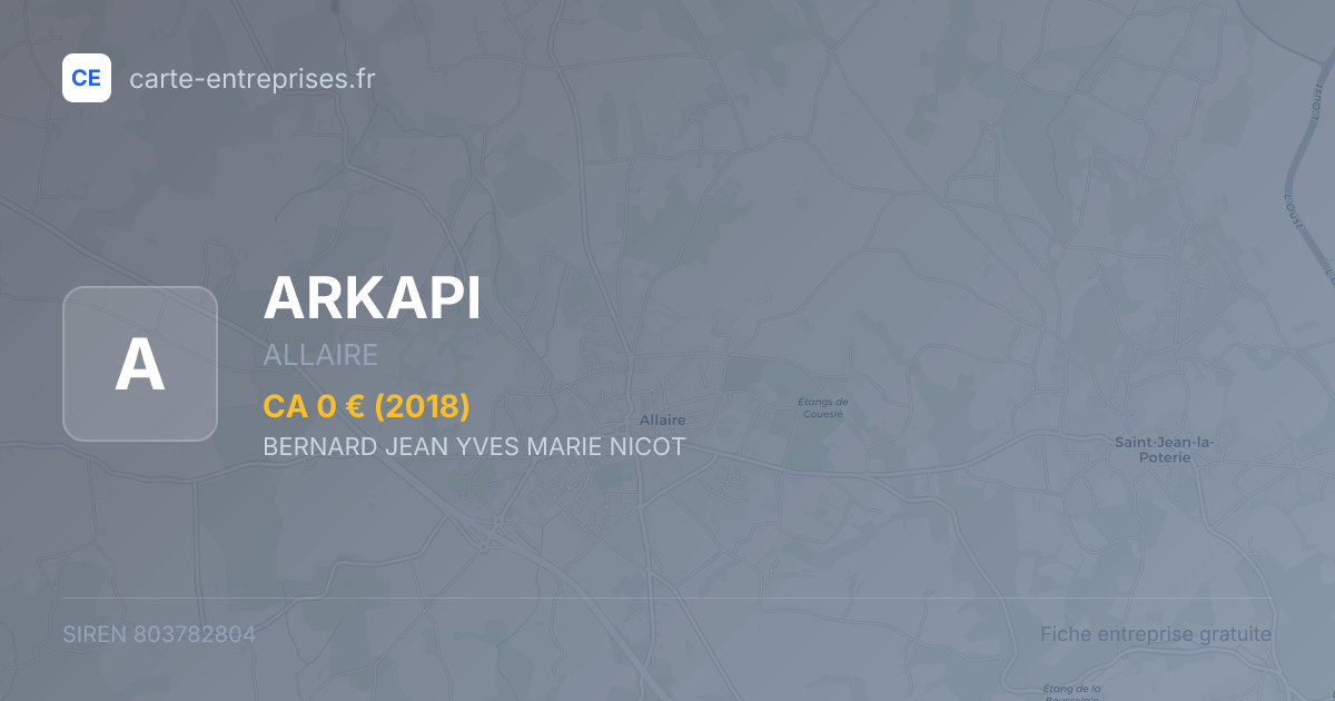 ARKAPI — 803782804 — fiche entreprise