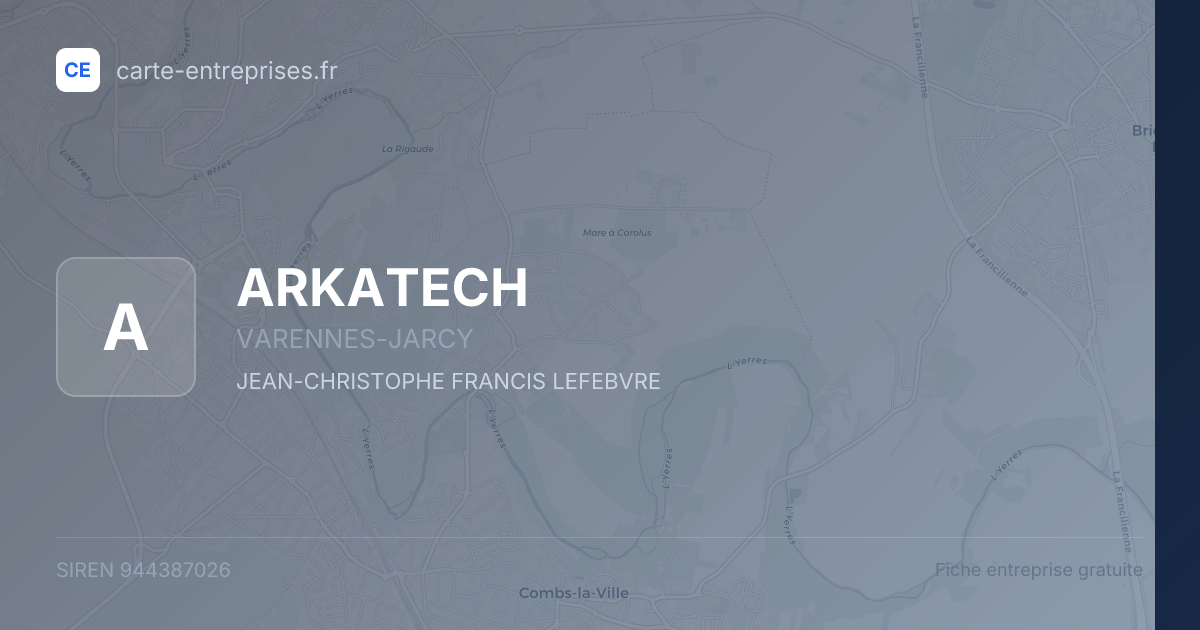 ARKATECH — 944387026 — fiche entreprise
