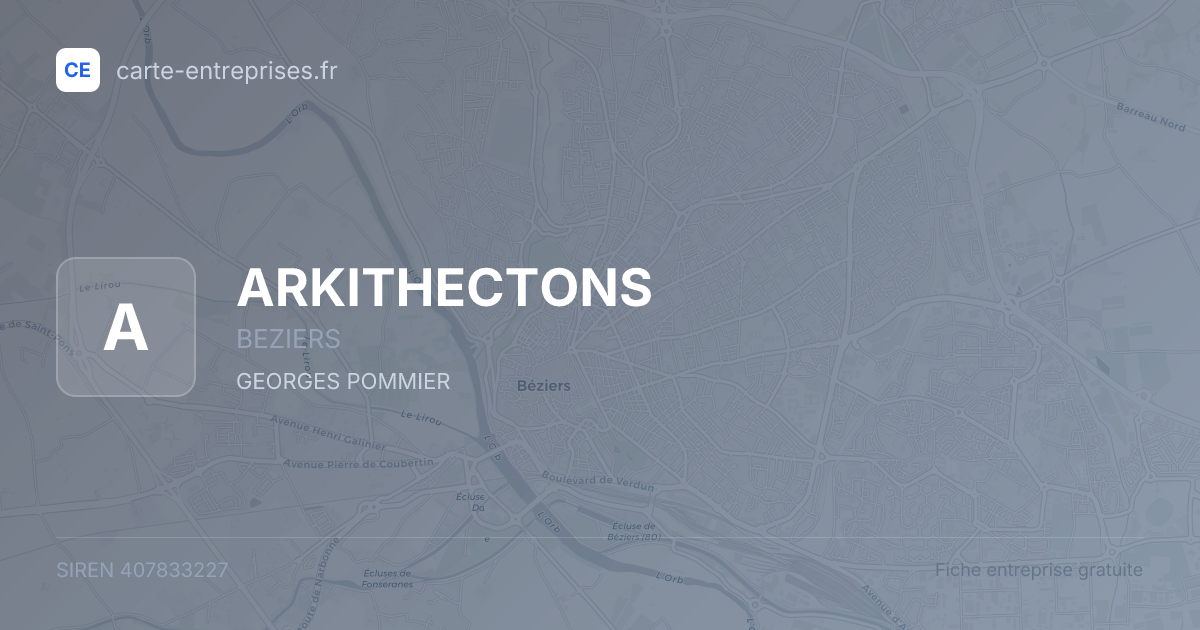 ARKITHECTONS — 407833227 — fiche entreprise