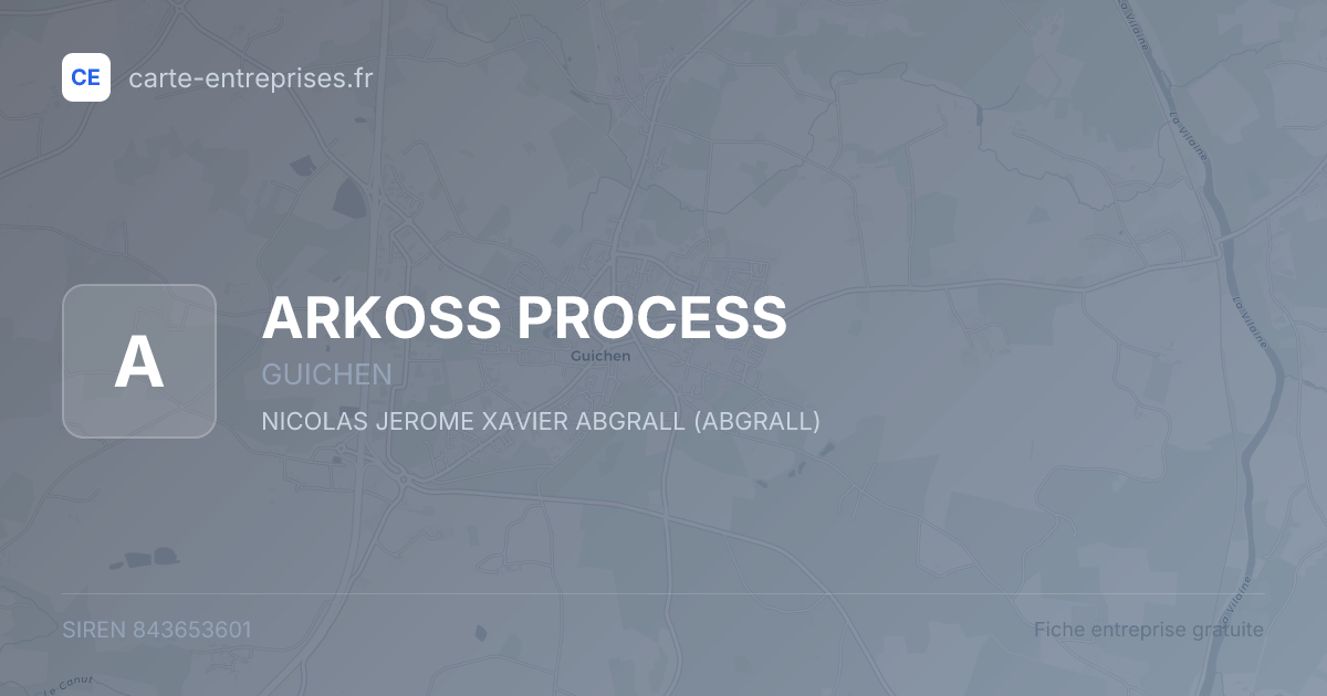 ARKOSS PROCESS — 843653601 — fiche entreprise