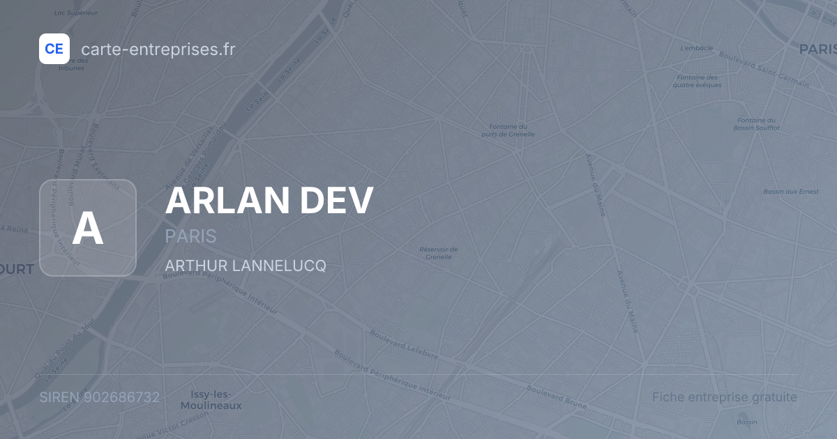 ARLAN DEV — 902686732 — fiche entreprise