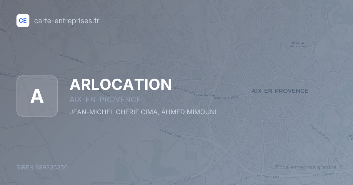 ARLOCATION — 899335350 — fiche entreprise