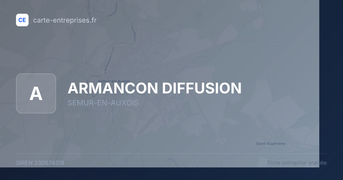 ARMANCON DIFFUSION — 330674318 — fiche entreprise