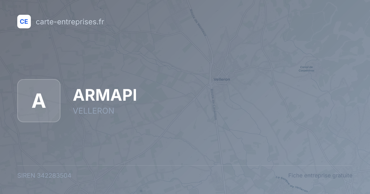 ARMAPI — 342283504 — fiche entreprise