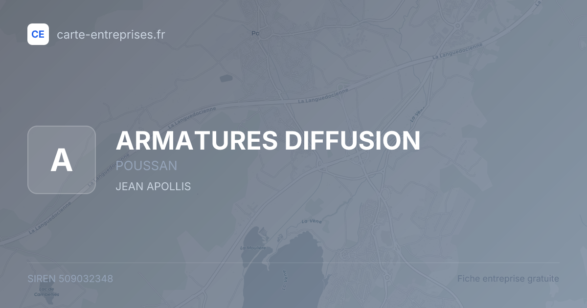 ARMATURES DIFFUSION — 509032348 — fiche entreprise