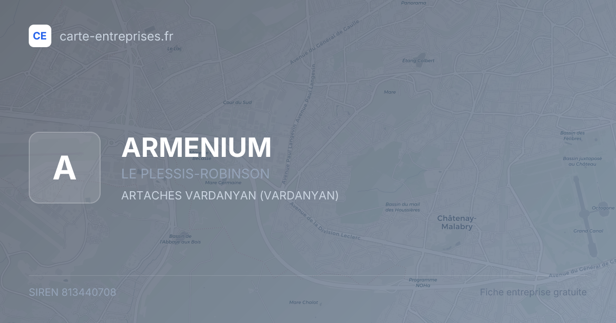 ARMENIUM — 813440708 — fiche entreprise