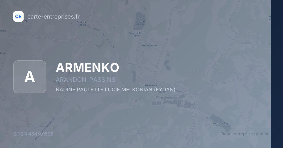 ARMENKO — 484591508 — fiche entreprise