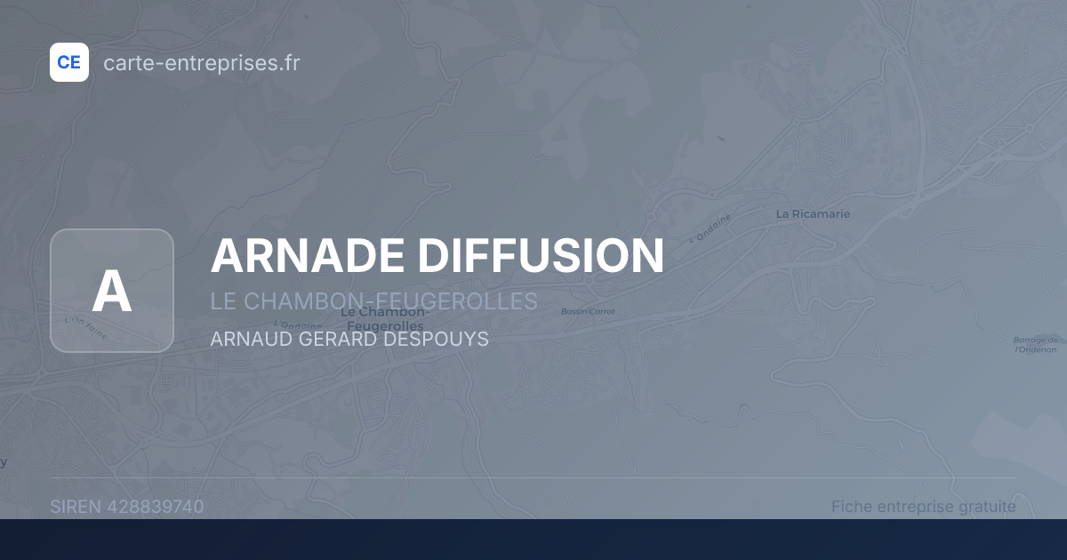 ARNADE DIFFUSION — 428839740 — fiche entreprise