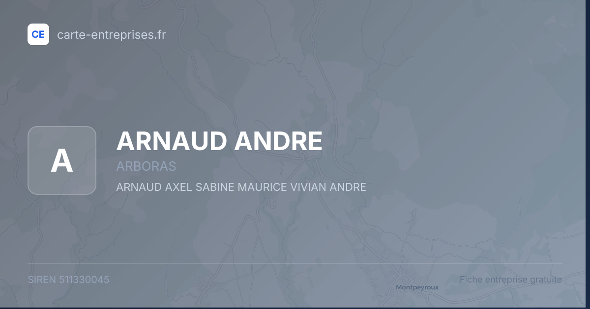 ARNAUD ANDRE — 511330045 — fiche entreprise