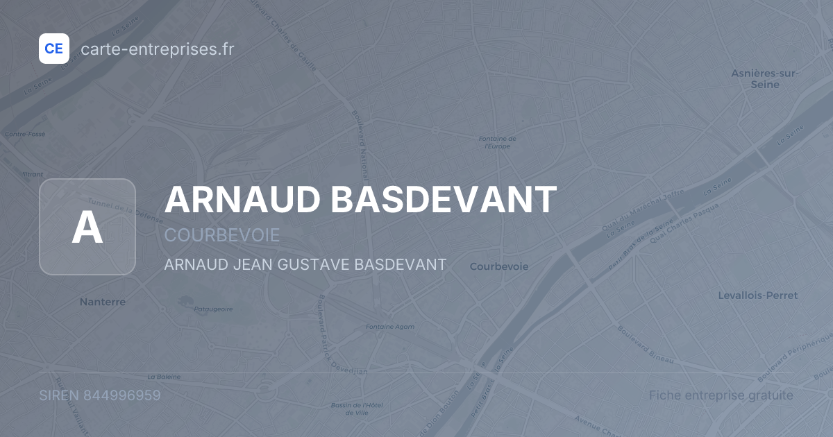 ARNAUD BASDEVANT — 844996959 — fiche entreprise
