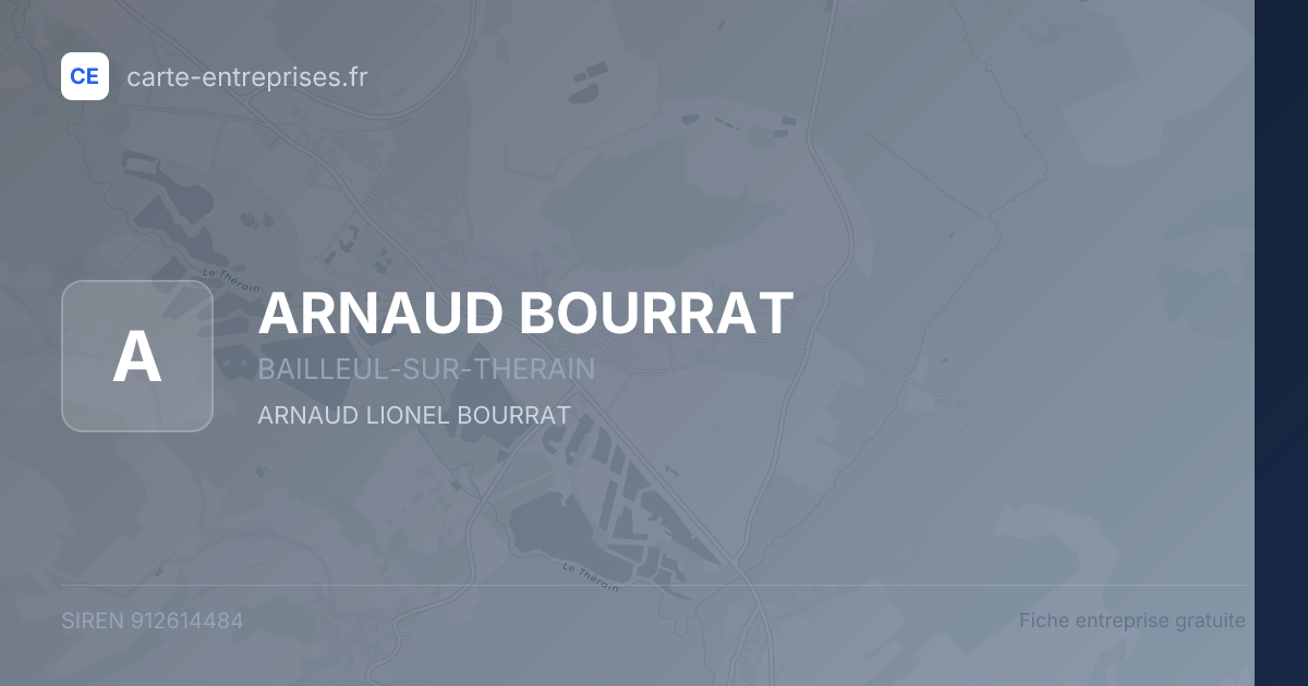 ARNAUD BOURRAT — 912614484 — fiche entreprise