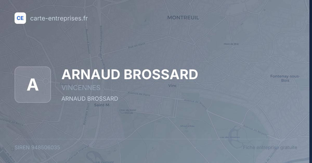 ARNAUD BROSSARD — 948506035 — fiche entreprise