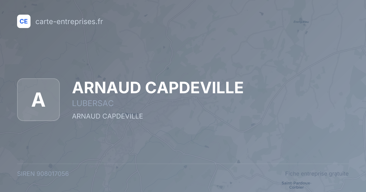 ARNAUD CAPDEVILLE — 908017056 — fiche entreprise