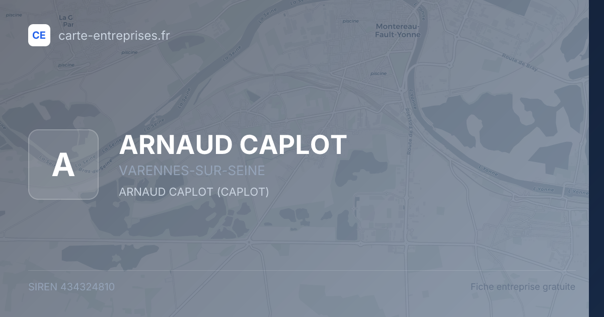 ARNAUD CAPLOT — 434324810 — fiche entreprise