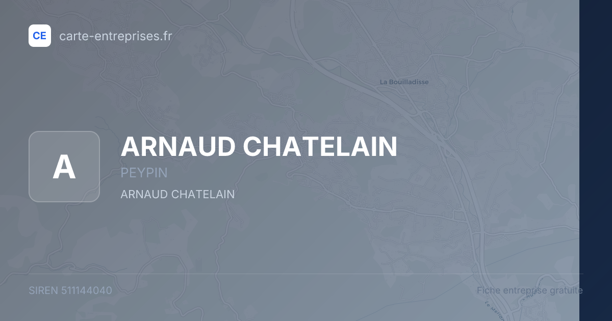 ARNAUD CHATELAIN — 511144040 — fiche entreprise