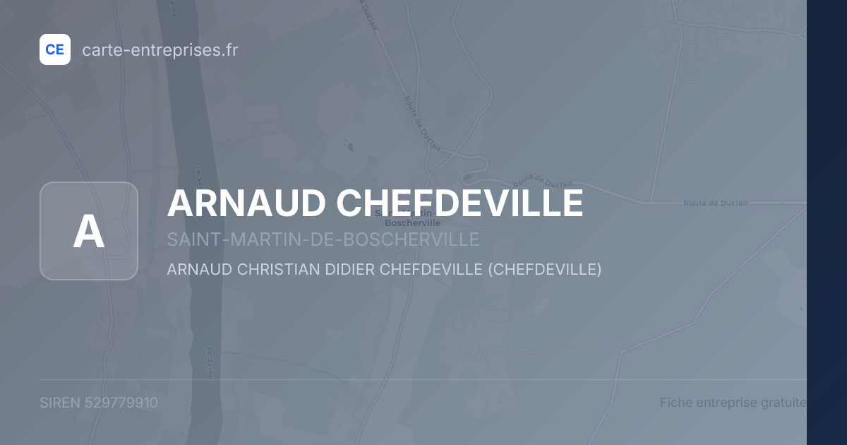 ARNAUD CHEFDEVILLE — 529779910 — fiche entreprise