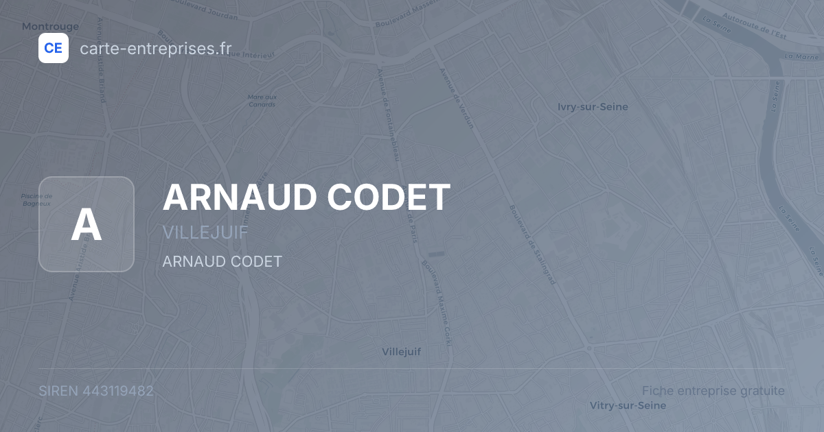 ARNAUD CODET — 443119482 — fiche entreprise