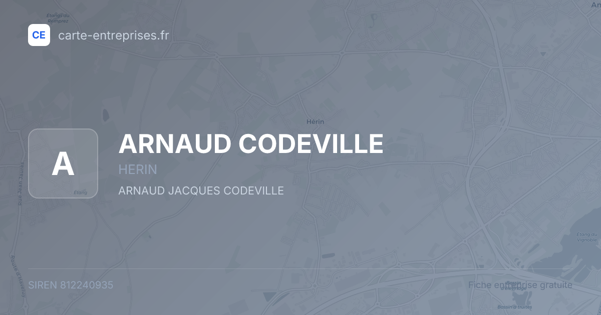 ARNAUD CODEVILLE — 812240935 — fiche entreprise