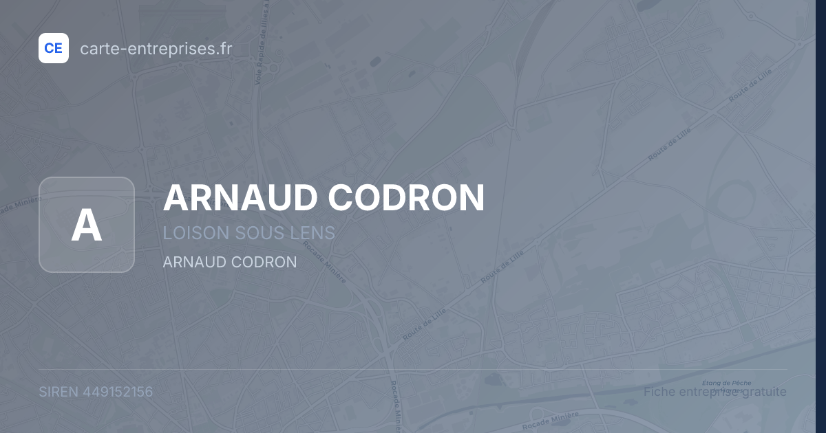 ARNAUD CODRON — 449152156 — fiche entreprise