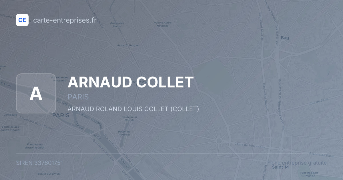 ARNAUD COLLET — 337601751 — fiche entreprise