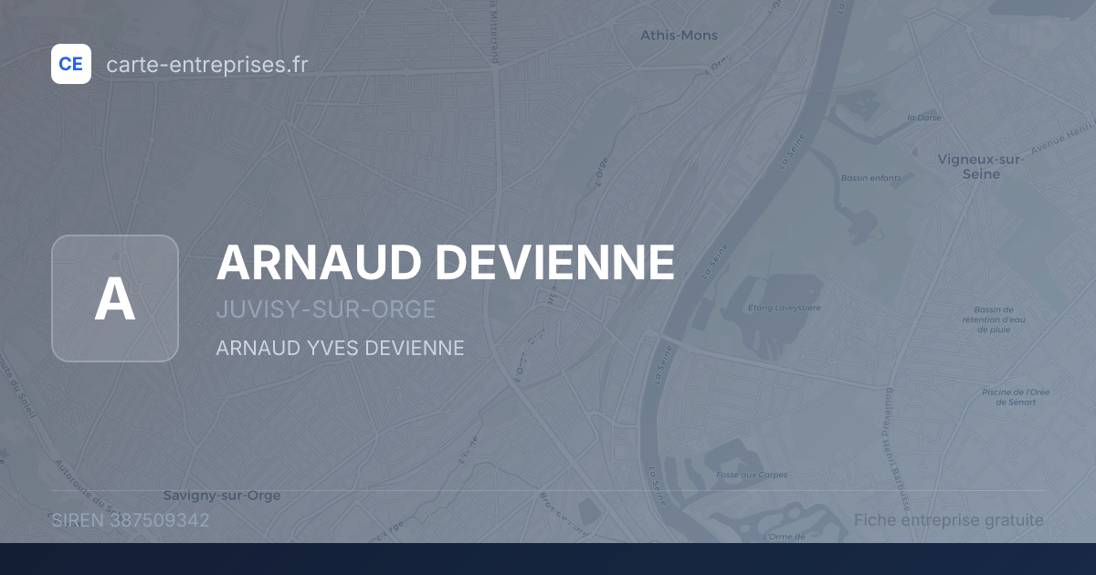 ARNAUD DEVIENNE — 387509342 — fiche entreprise