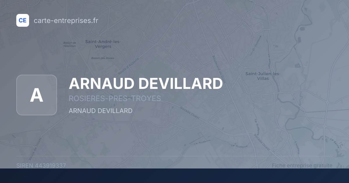 ARNAUD DEVILLARD — 443919337 — fiche entreprise