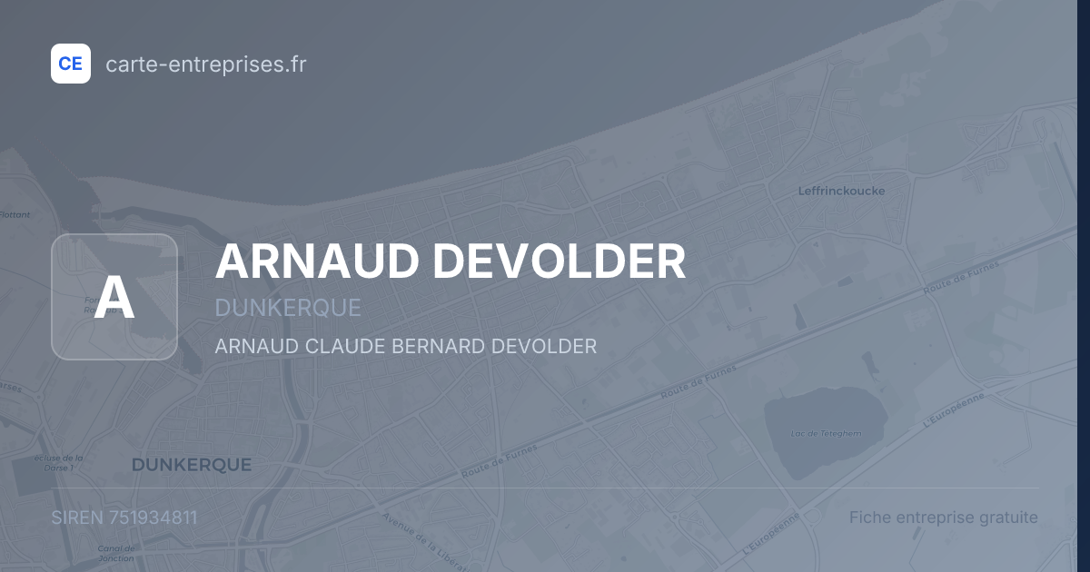 ARNAUD DEVOLDER — 751934811 — fiche entreprise