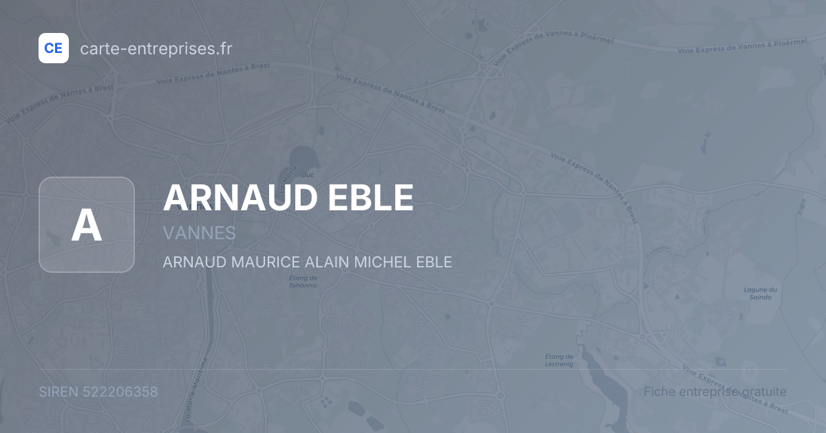 ARNAUD EBLE — 522206358 — fiche entreprise