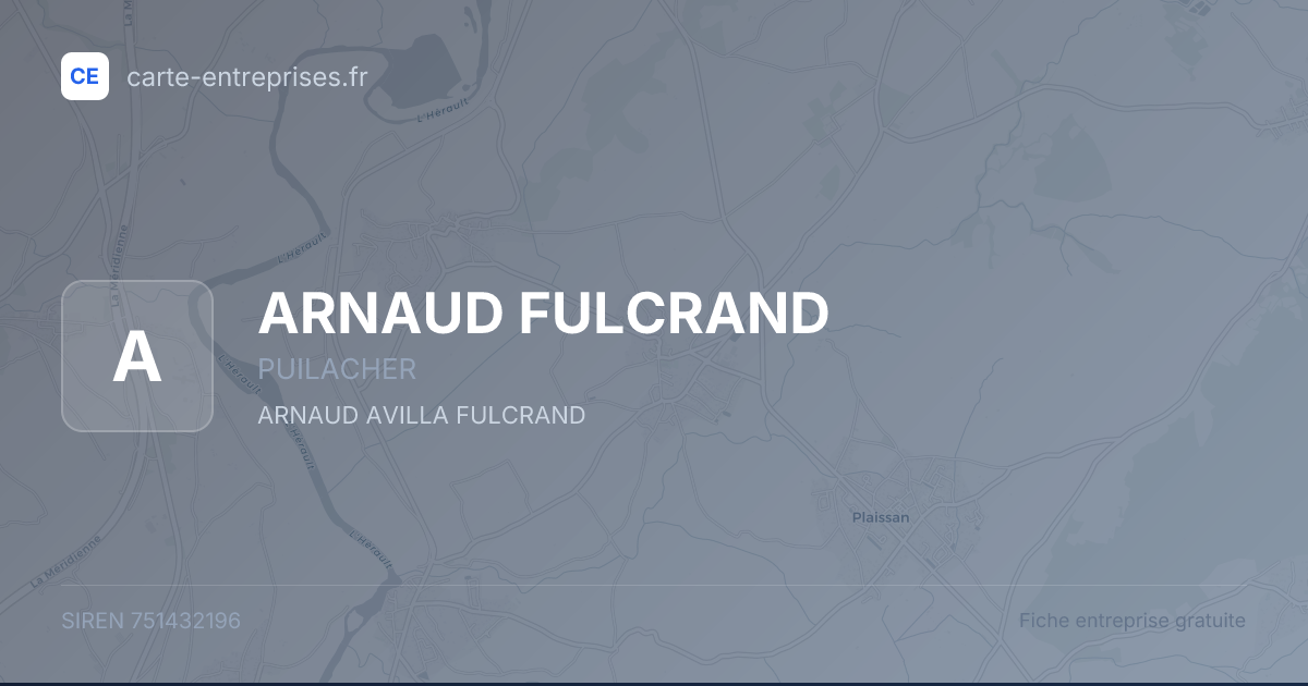 ARNAUD FULCRAND — 751432196 — fiche entreprise