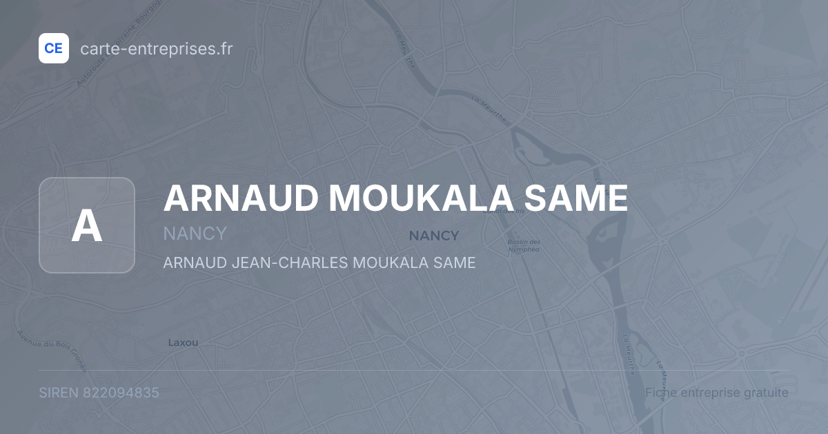 ARNAUD MOUKALA SAME — 822094835 — fiche entreprise