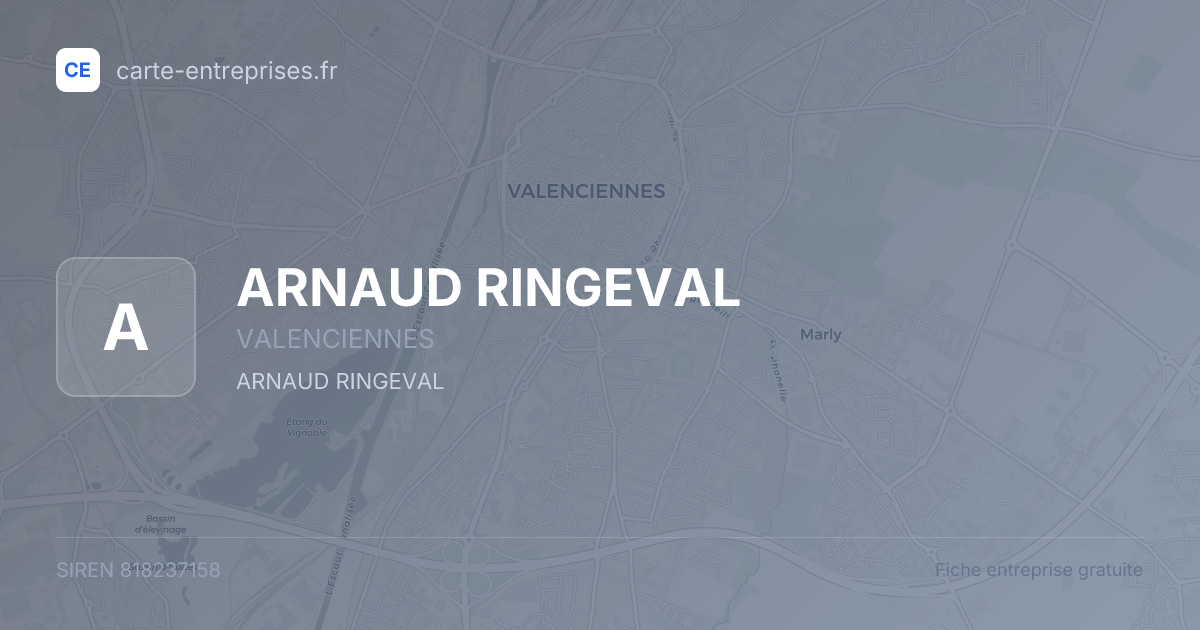 ARNAUD RINGEVAL — 818237158 — fiche entreprise
