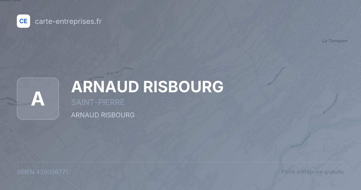 ARNAUD RISBOURG — 439056771 — fiche entreprise