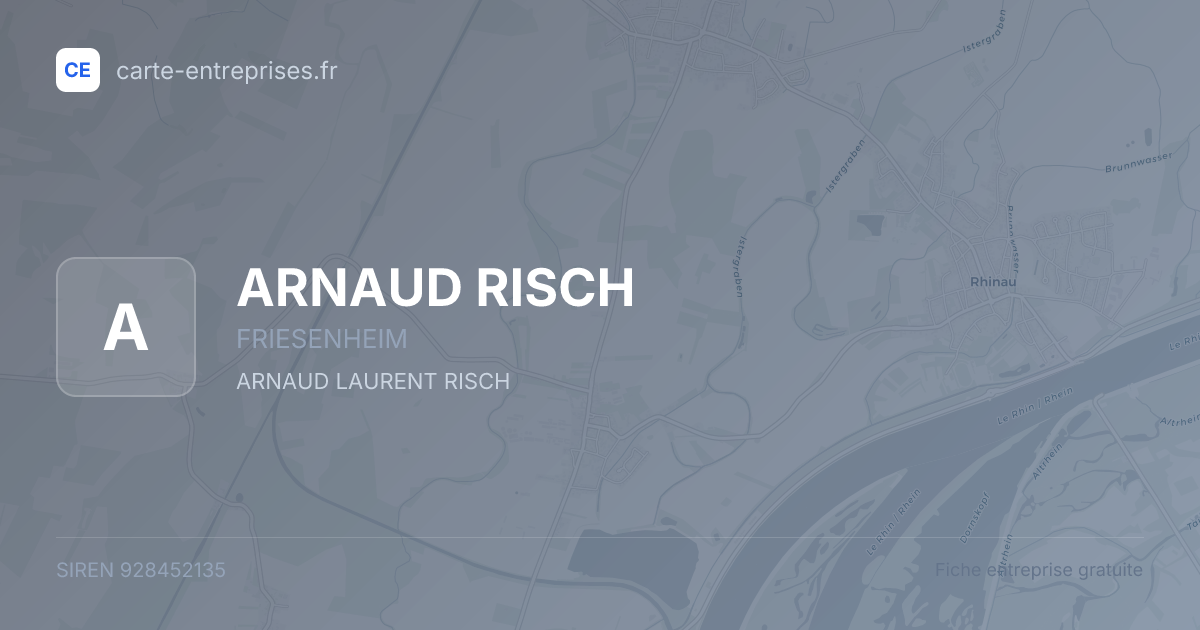 ARNAUD RISCH — 928452135 — fiche entreprise