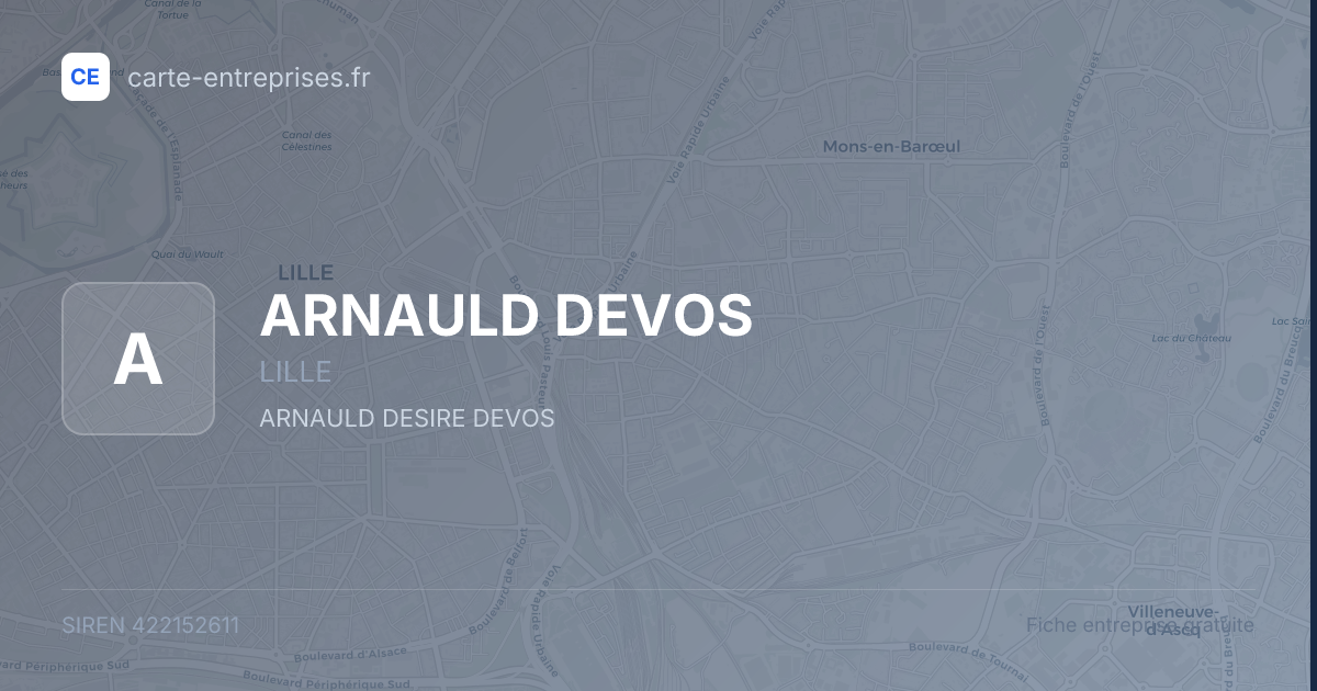 ARNAULD DEVOS — 422152611 — fiche entreprise